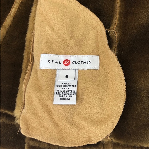 Saks Fifth Avenue Jacket Tan Faux Suede Real Clothes - Picture 9 of 13